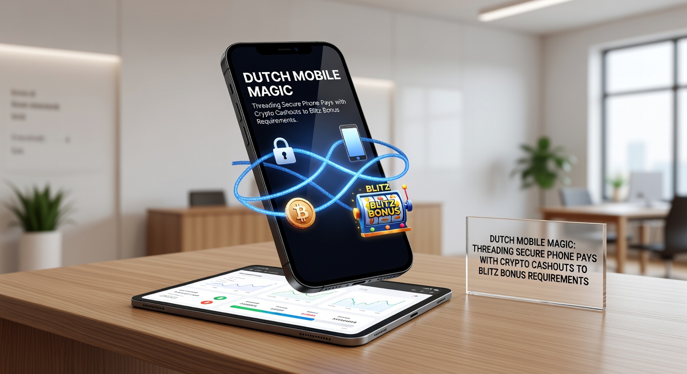 Crypto wallet interface met uitbetalingspijlen van casino naar blockchain, naast een mobiele telefoon met betaalapp, symboliserend snelle cashouts in Nederland