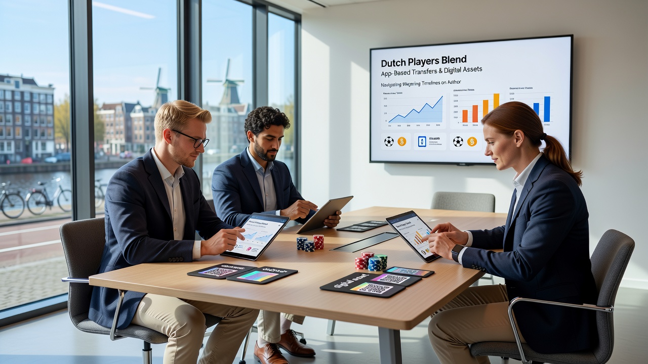 Illustratie van app-transacties gecombineerd met digitale activa op Nederlandse gokplatforms
