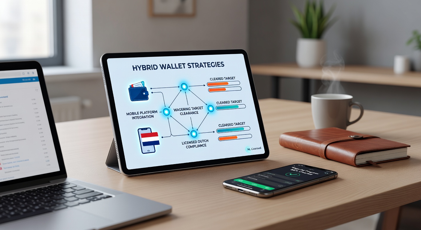 Mobiele schermen met hybride wallet dashboards voor Nederlandse spelers die wagering targets volgen
