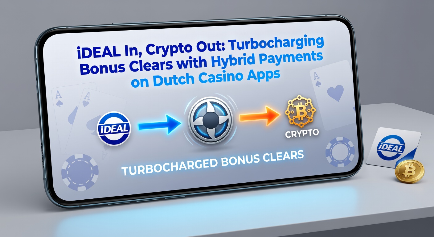 Grafiek met vergelijking van uitbetalingstijden: iDEAL vs crypto op Nederlandse casino-platforms, met bonusclearing-statistieken