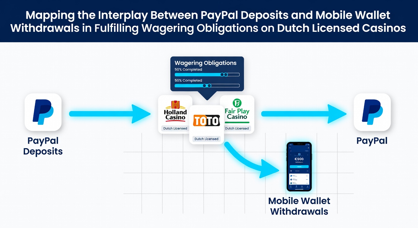 Illustratie van PayPal-transacties gecombineerd met mobiele portemonnees in Nederlandse casino's