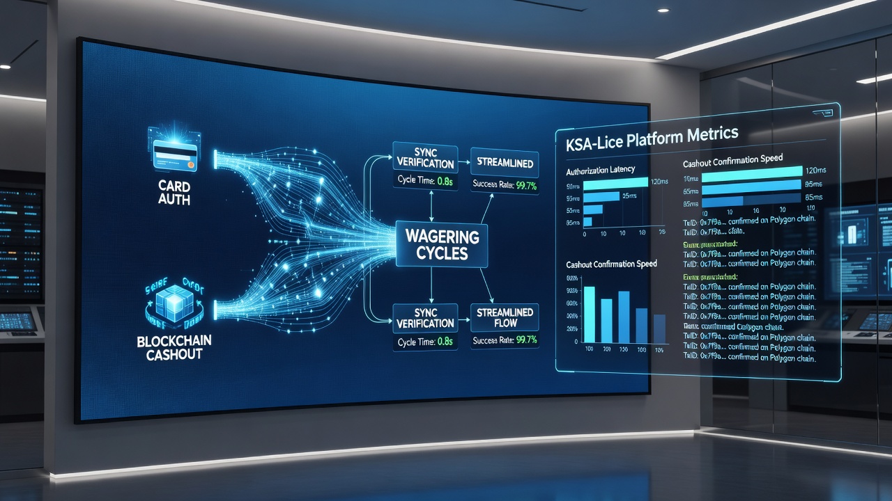 Diagram van dataflow tussen kaartautorisaties en blockchain cashouts in Nederlandse mobiele casino apps